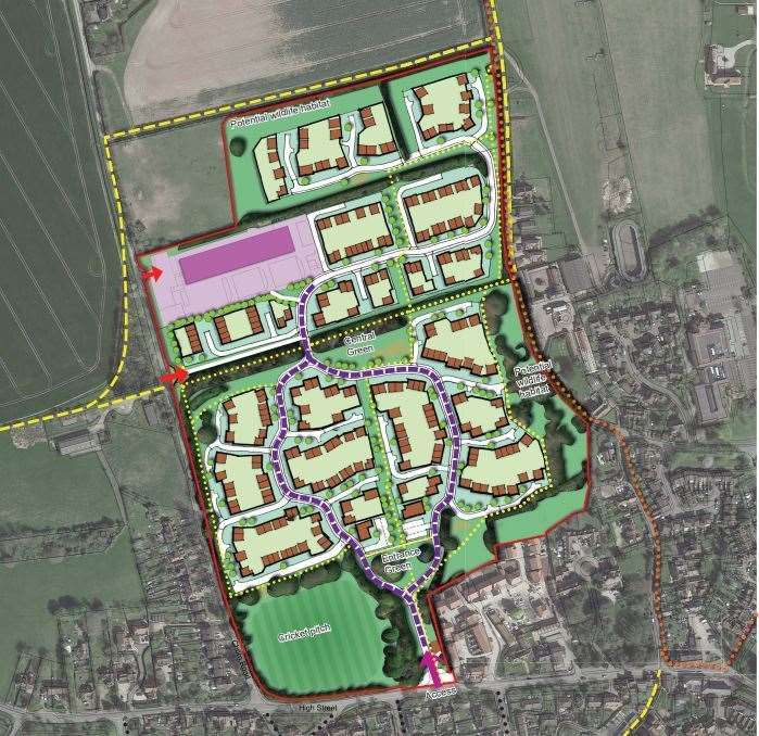 The Homes England plan for re-developing the Pirbright site