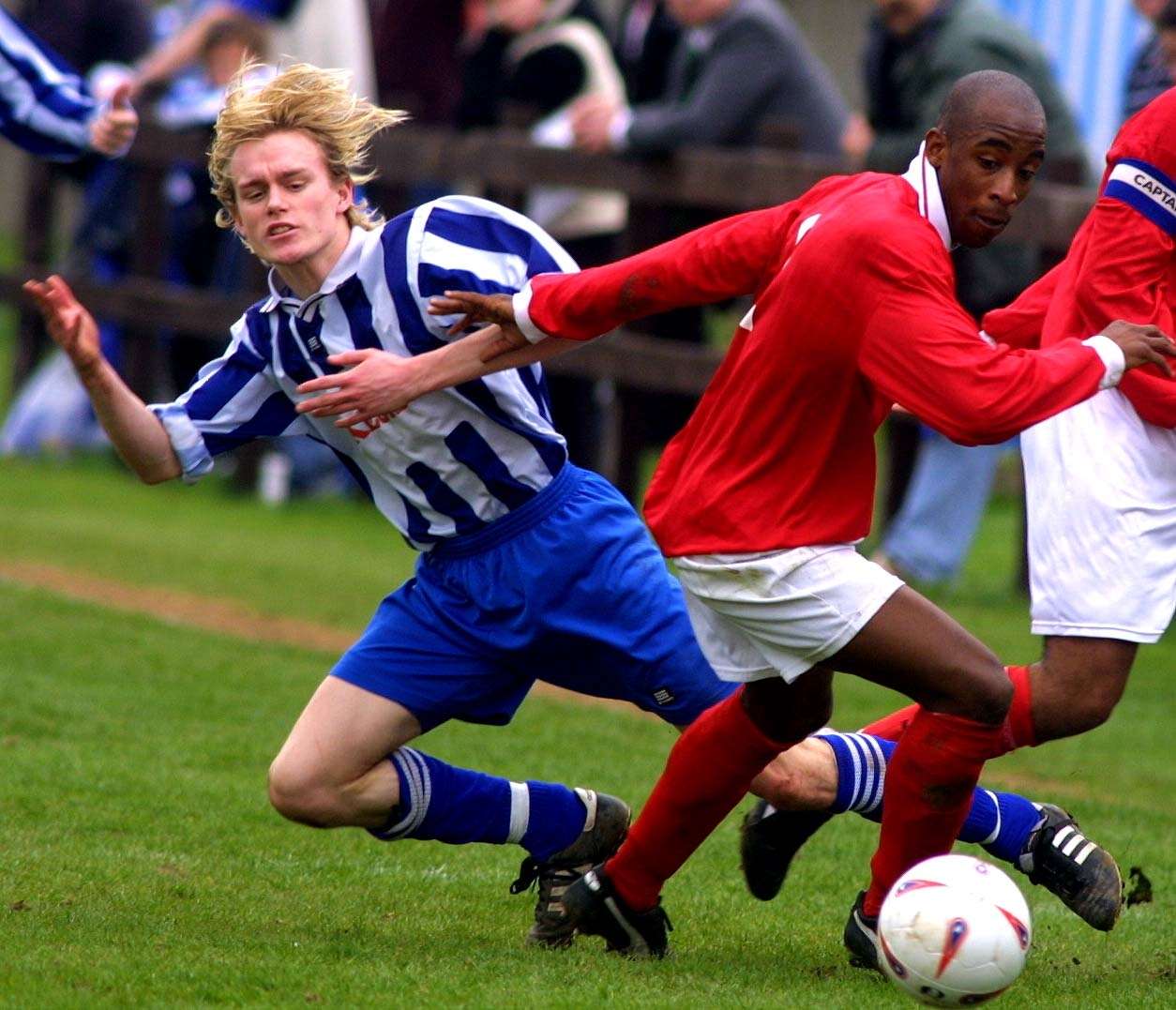 Ian Davies (left) during his first spell at Thatcham, shadowed by now-Hungerford coach Jamie Leacock