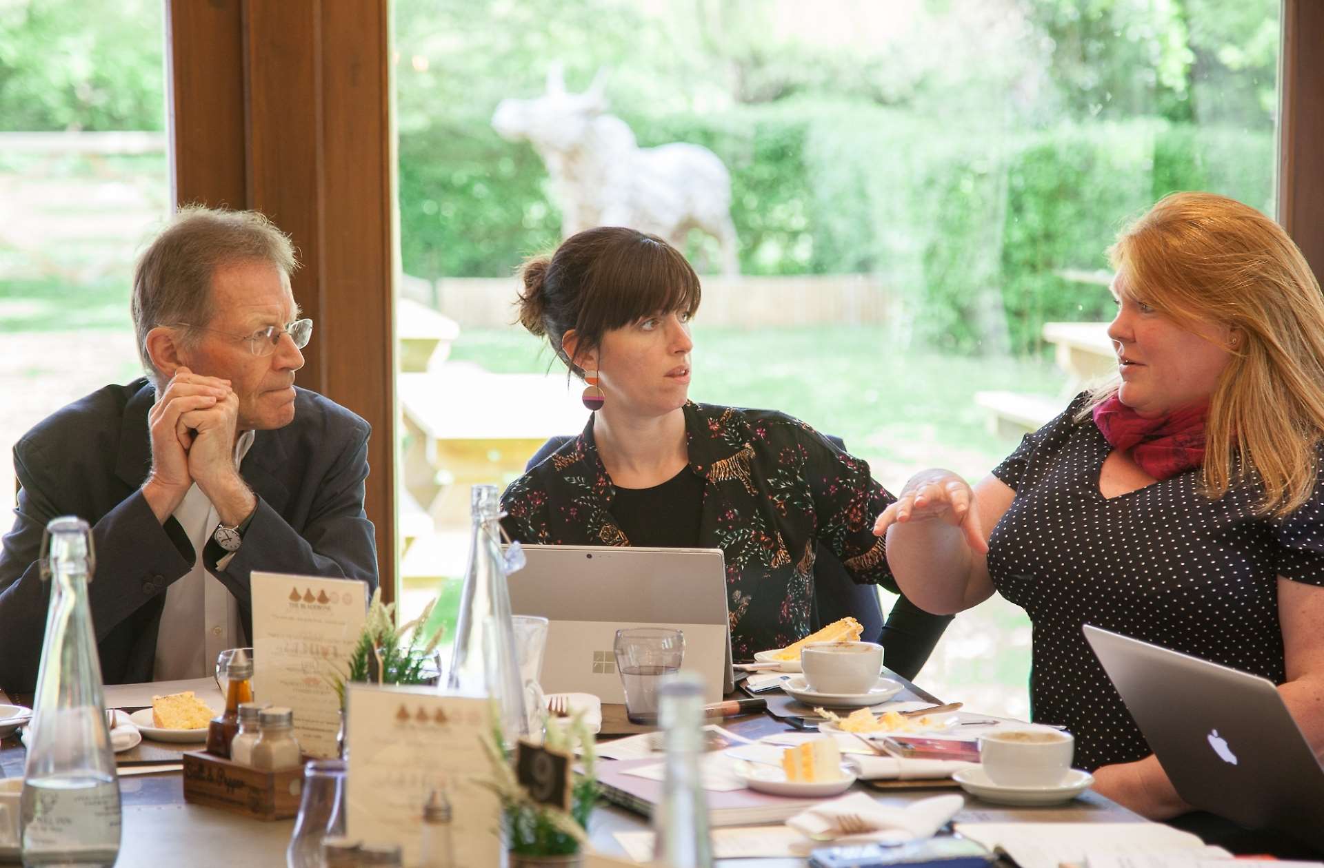 Nick Serota, director touring and Cambridge ACE Amy Vaughn and Holly Lombardo