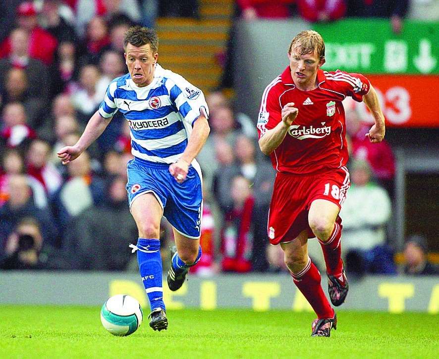 Nicky Shorey in action for Reading against Liverpool