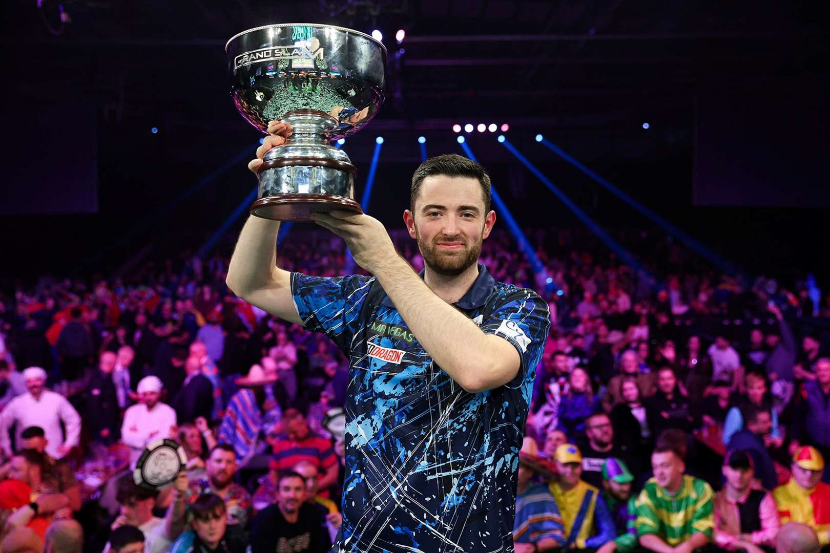 Luke Humphries wins the Grand Slam of Darts title. Pictures by Kieran Cleeves/PDC