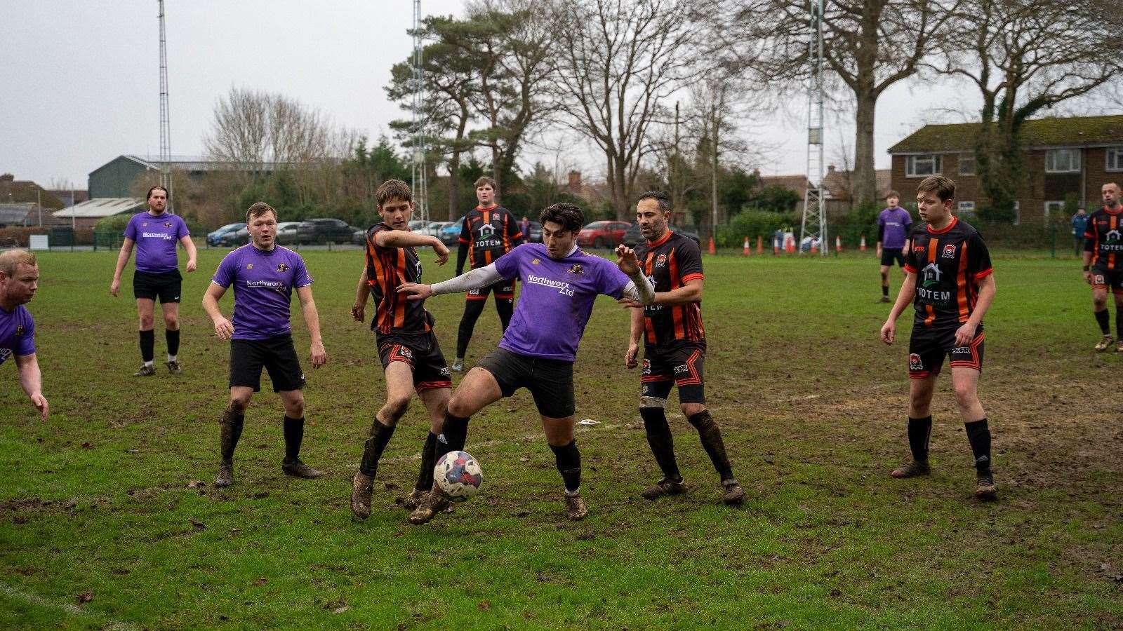 NWX in a recent clash with Plough on the Green in Newbury Sunday League - Photo: @ciaranquinnedits