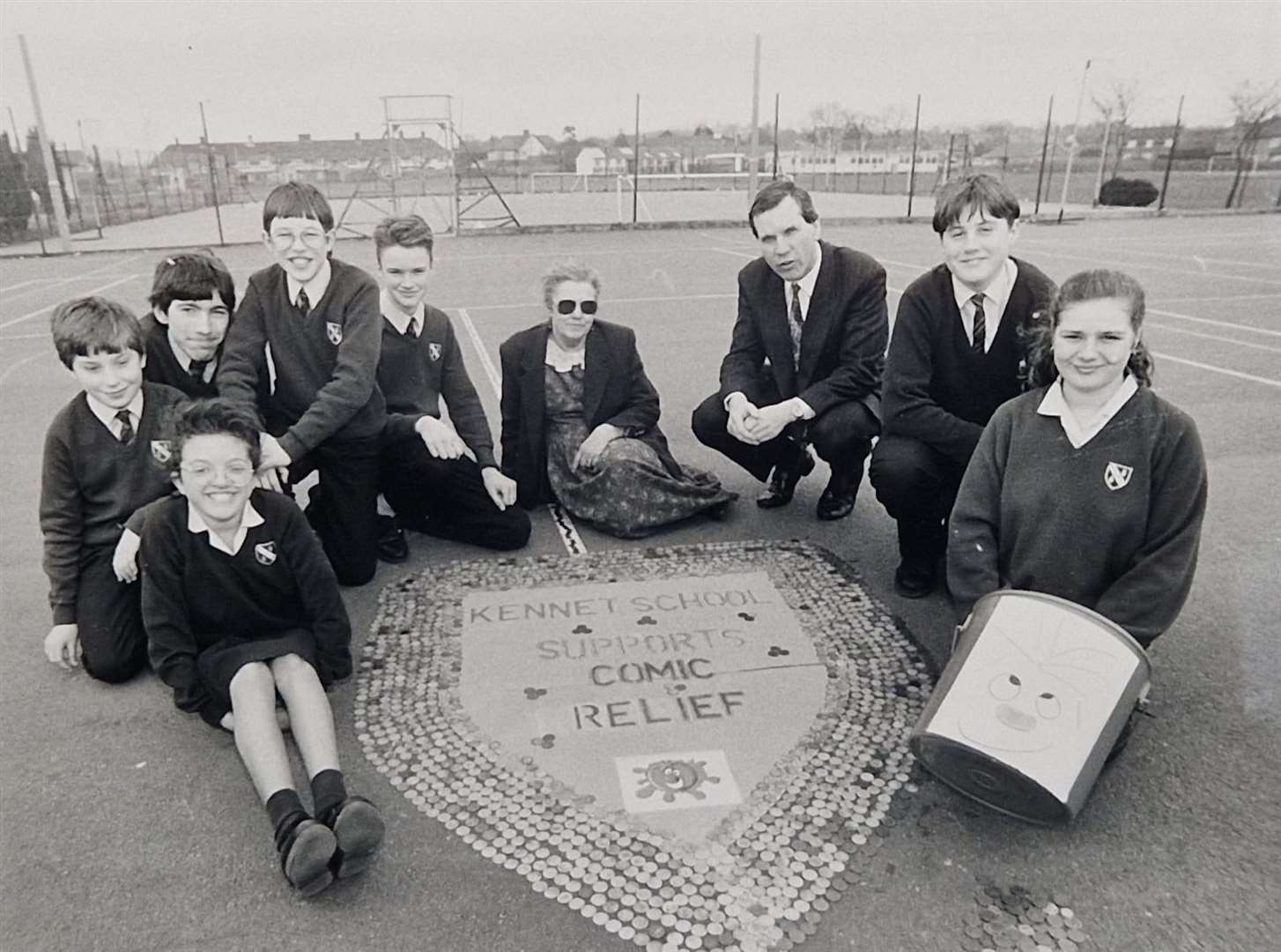 Kennet School pupils brought in pennies to create a fund-raising artwork