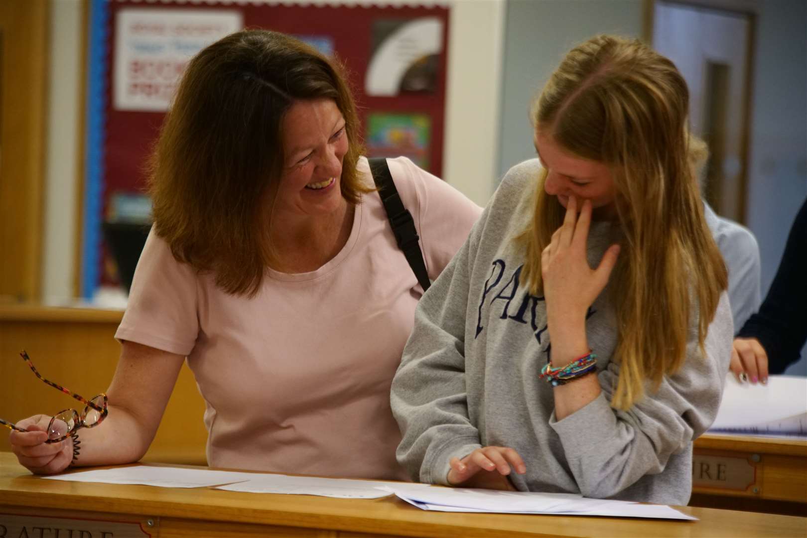 St Helen and St Katharine student Bessie and her mother