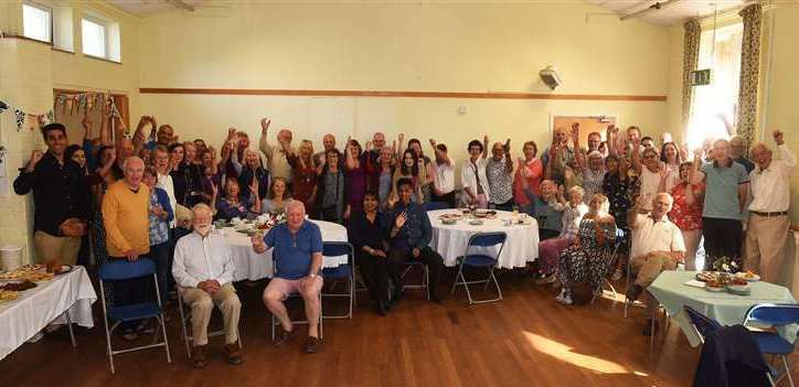 Upper Bucklebury residents turned in full force to celebrate Mr Shingadia’s appeal win in 2021