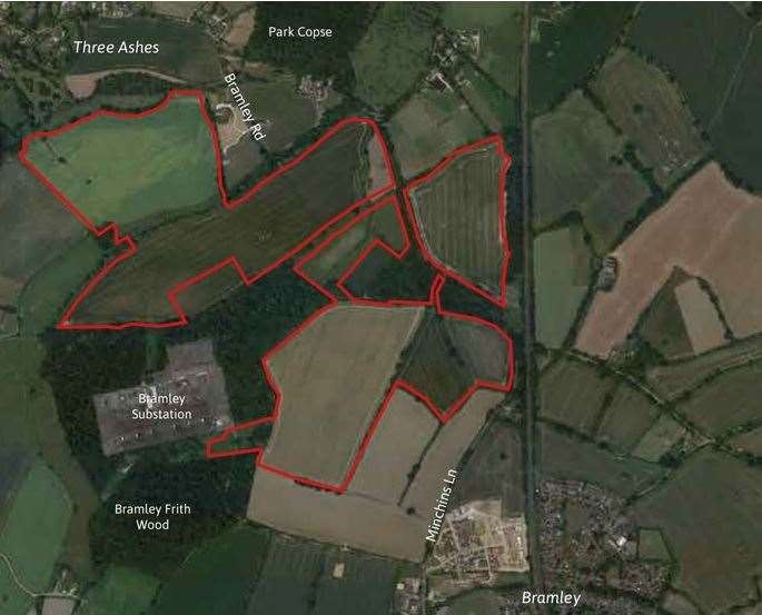 The proposed fields to be used for the farm