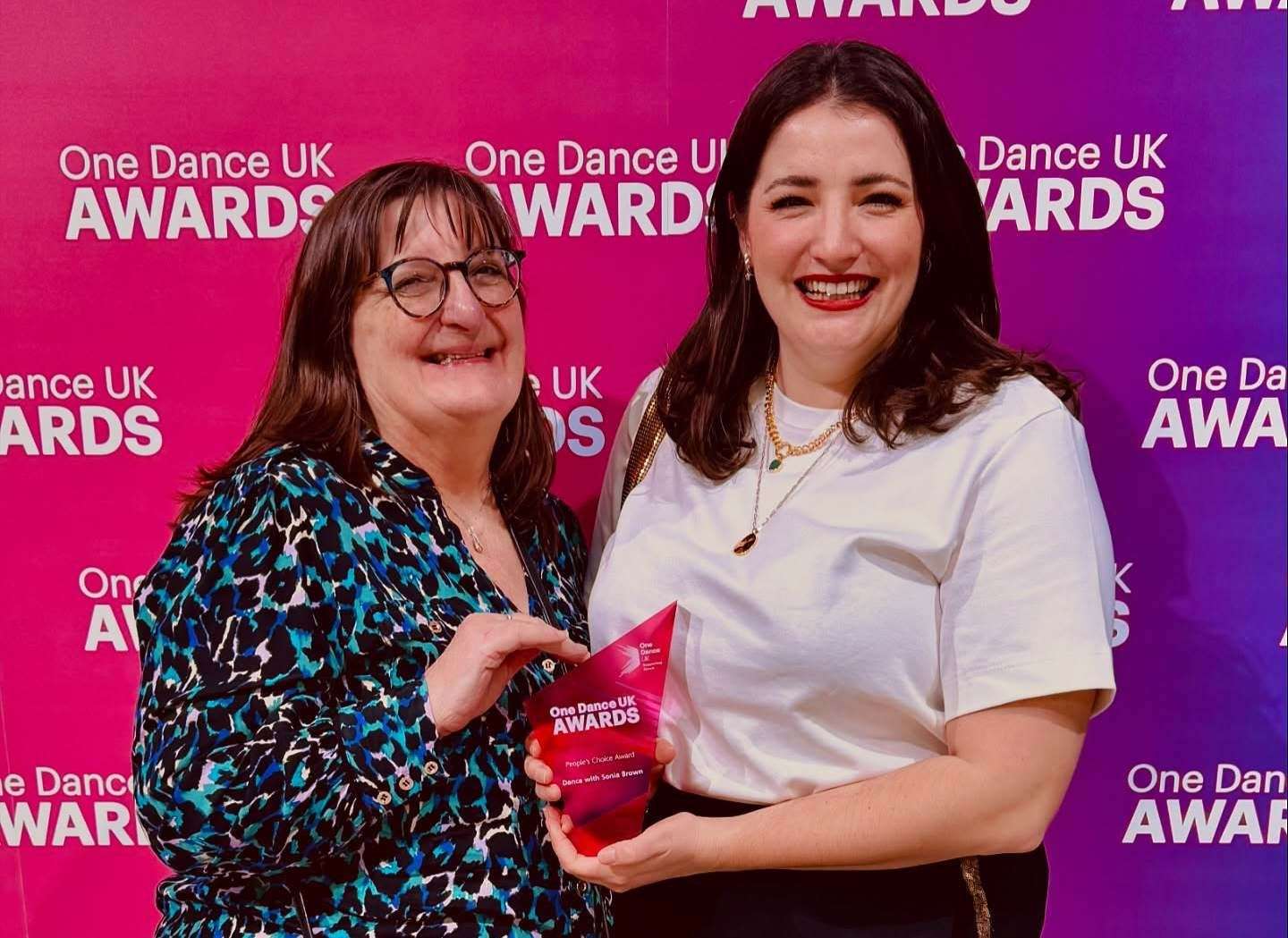 Sonia Brown with her administrator and dancer mum Gill Brown. Image supplied by Sonia Brown