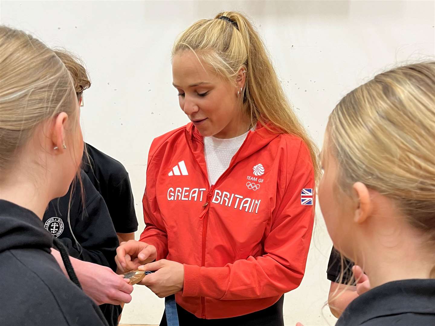 Becky with her medal