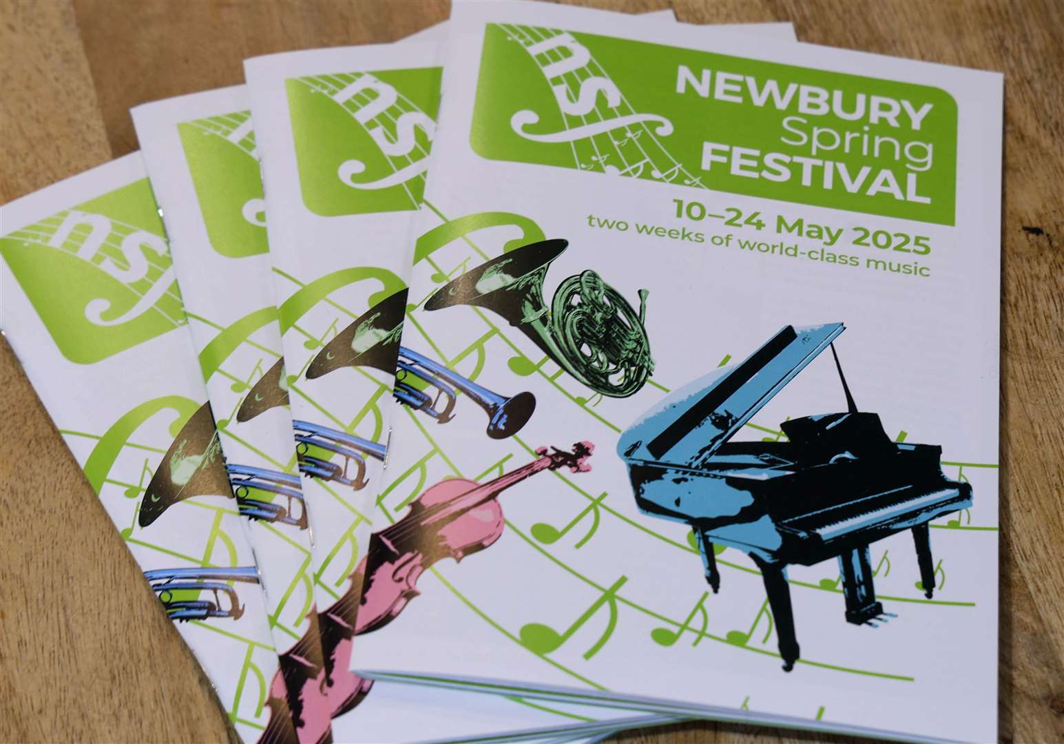 Launch of Newbury Spring Festival at Newbury Corn Exchange: there were copies of the printed Festival Guide available to take away