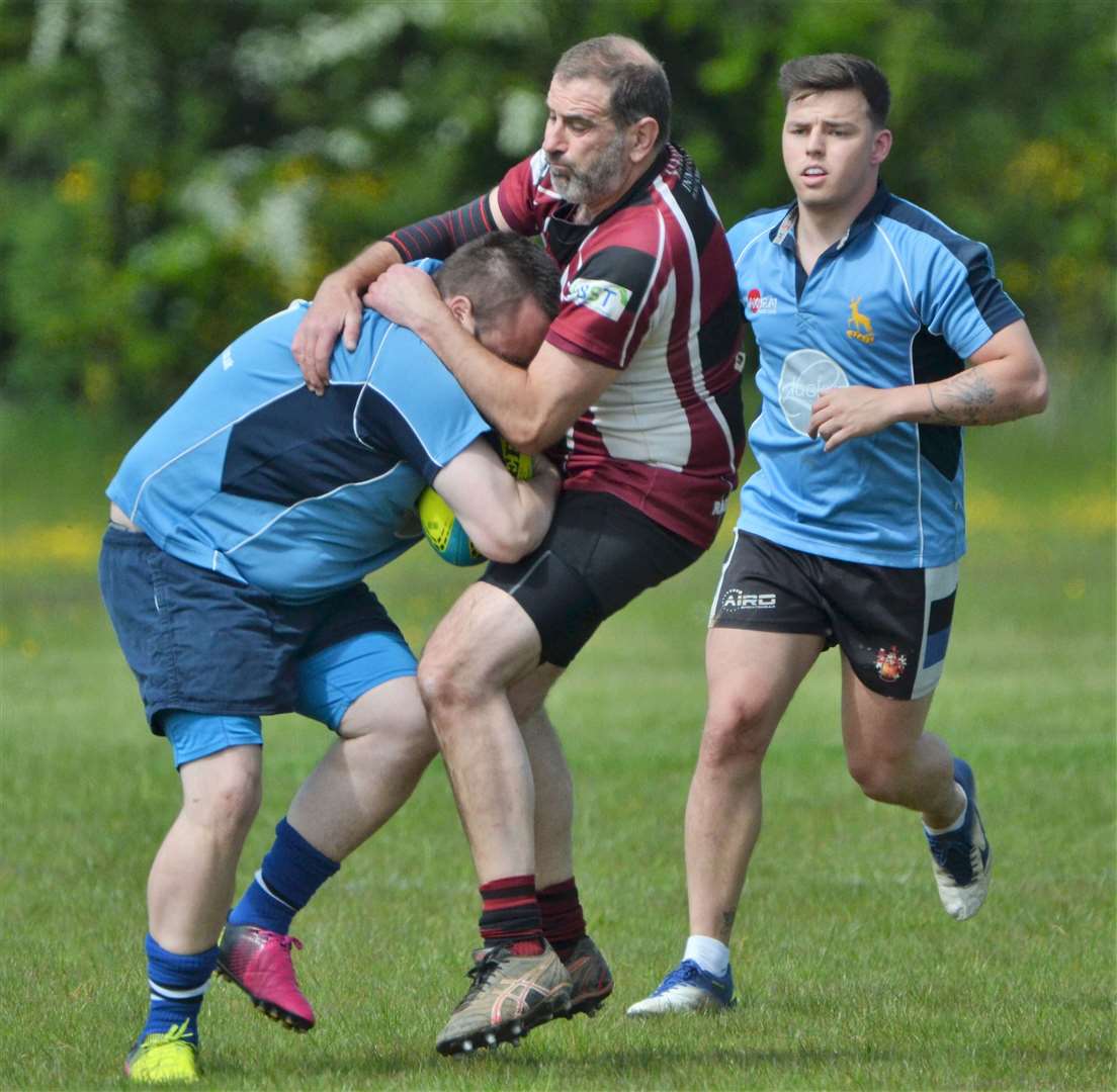 A big collision in the rugby at Hungerford