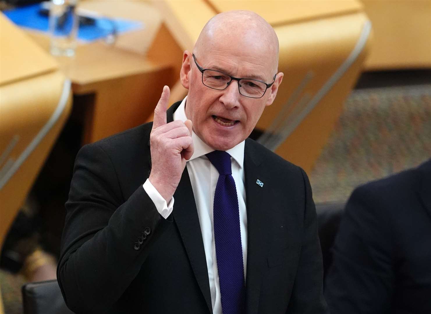 First Minister John Swinney was against asked about the Supreme Court ruling during FMQs on Thursday (Andrew Milligan/PA)