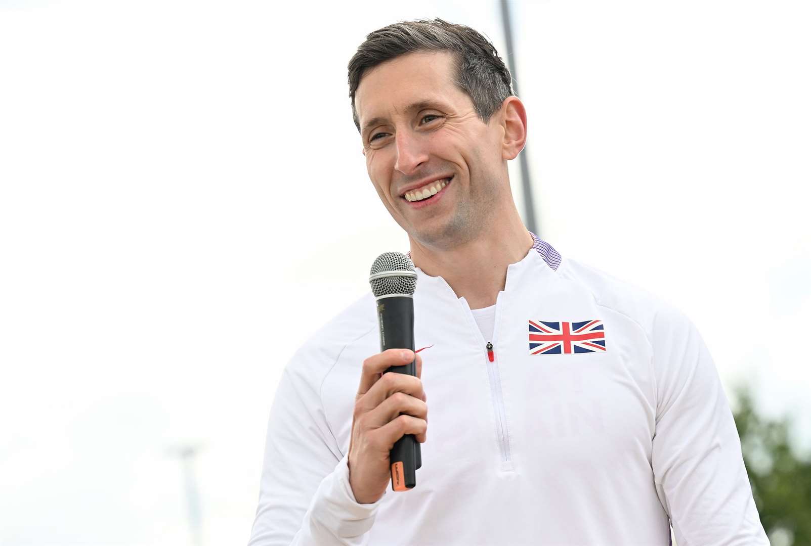 World champion Jonathan Broom-Edwards on day one of the Mini Olympics in Grantham.