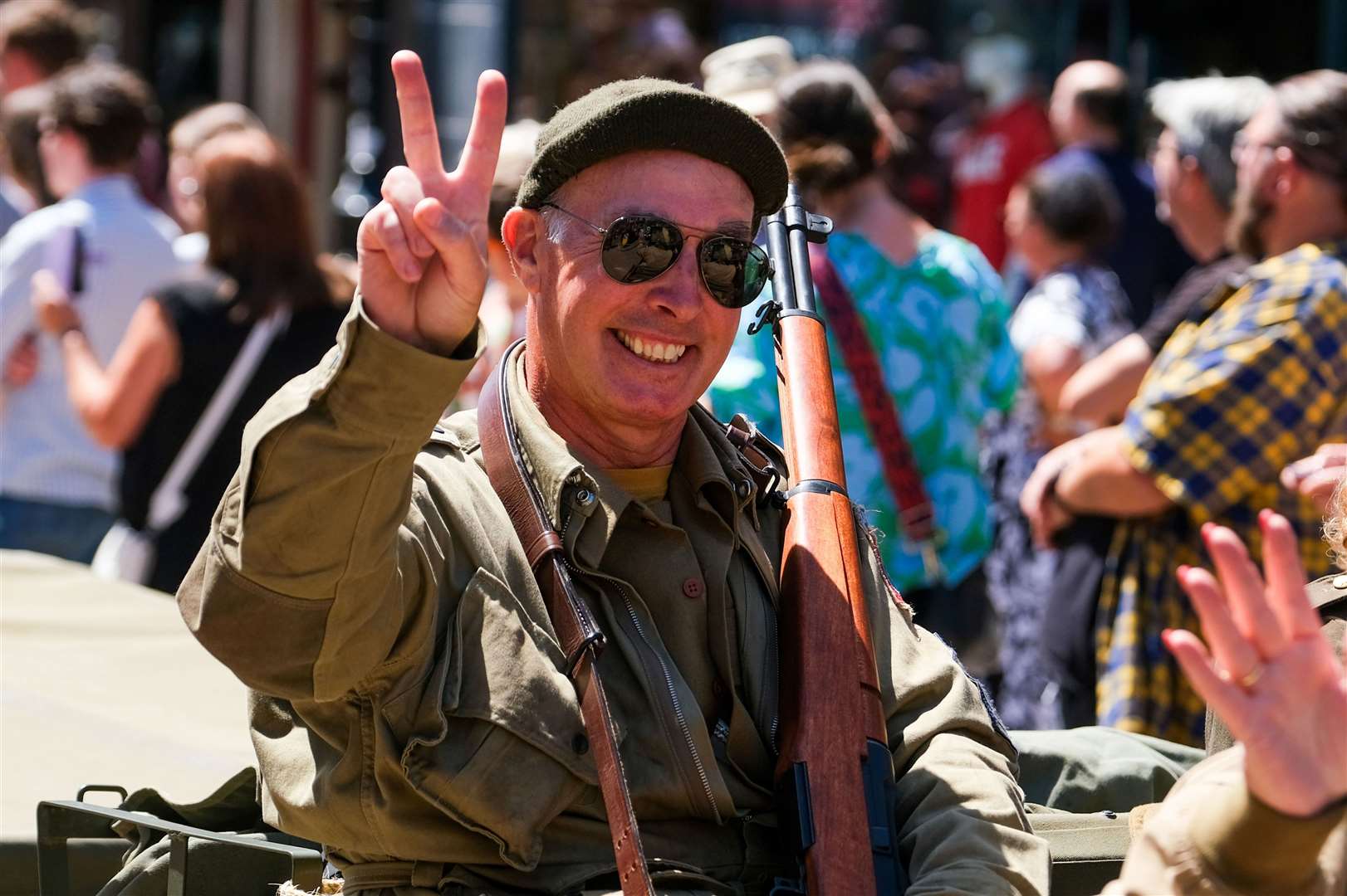 D-Day 80th Anniversary Convoy coming through Newbury