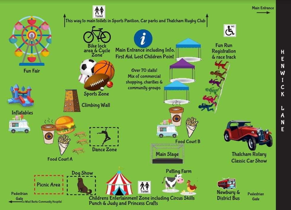 Map of this years activities. Picture: Thatcham Town Council