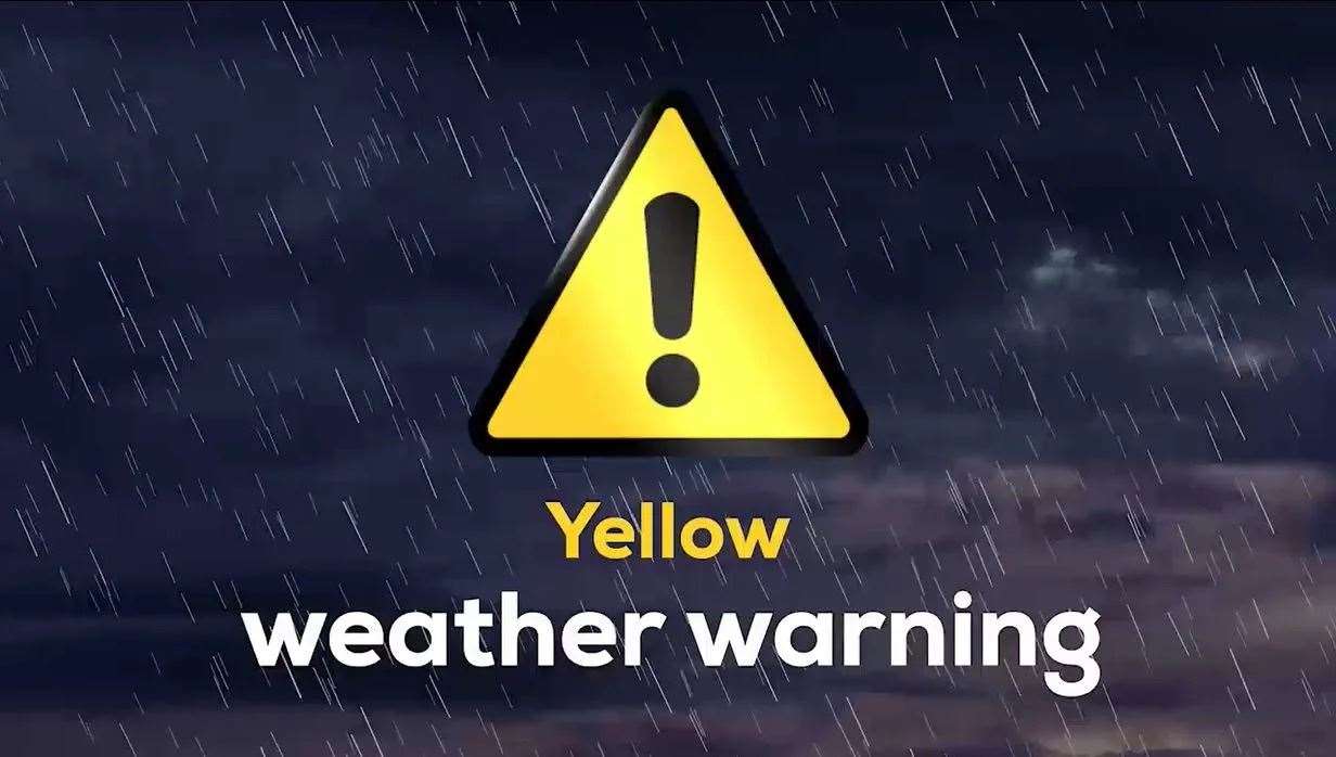 A yellow weather warning will be in place across West Berkshire for nearly 36 hours