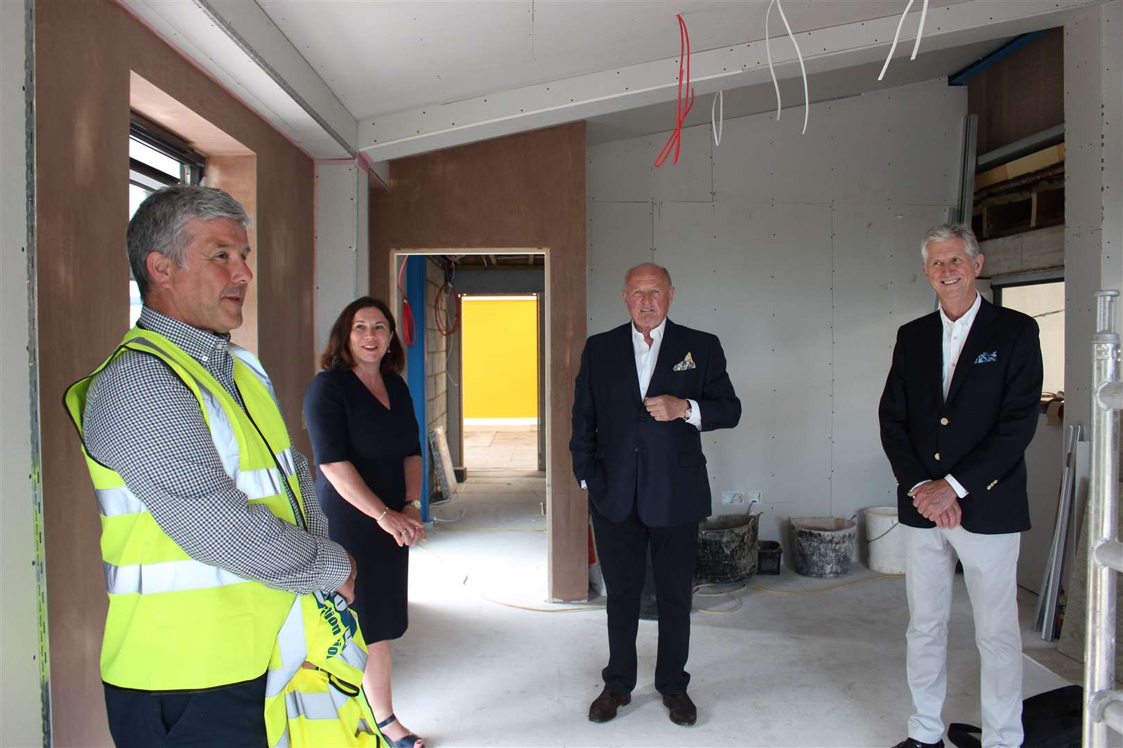 Berkshire Youth CEO David Seward, West Berkshire Council leader Lynne Doherty, Berkshire Youth president Roger Smee and West Bekrshire Council executive member for children and young people, Dominic Boeck at the Waterside Centre