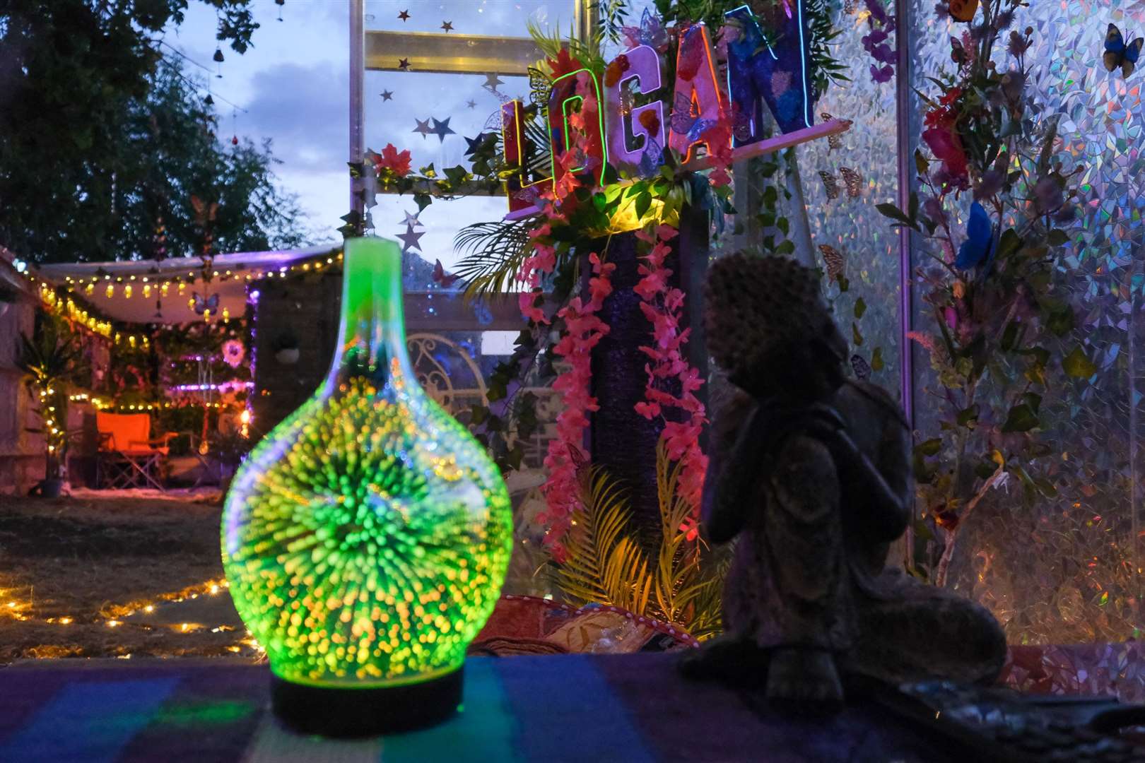 Colour fills the transformed greenhouse