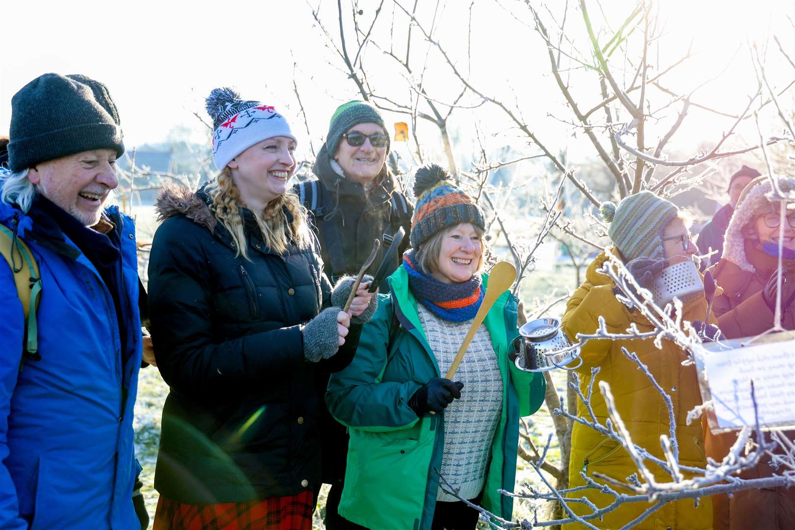 Wassail at the City Recreation Ground orchard in Newbury on January 11