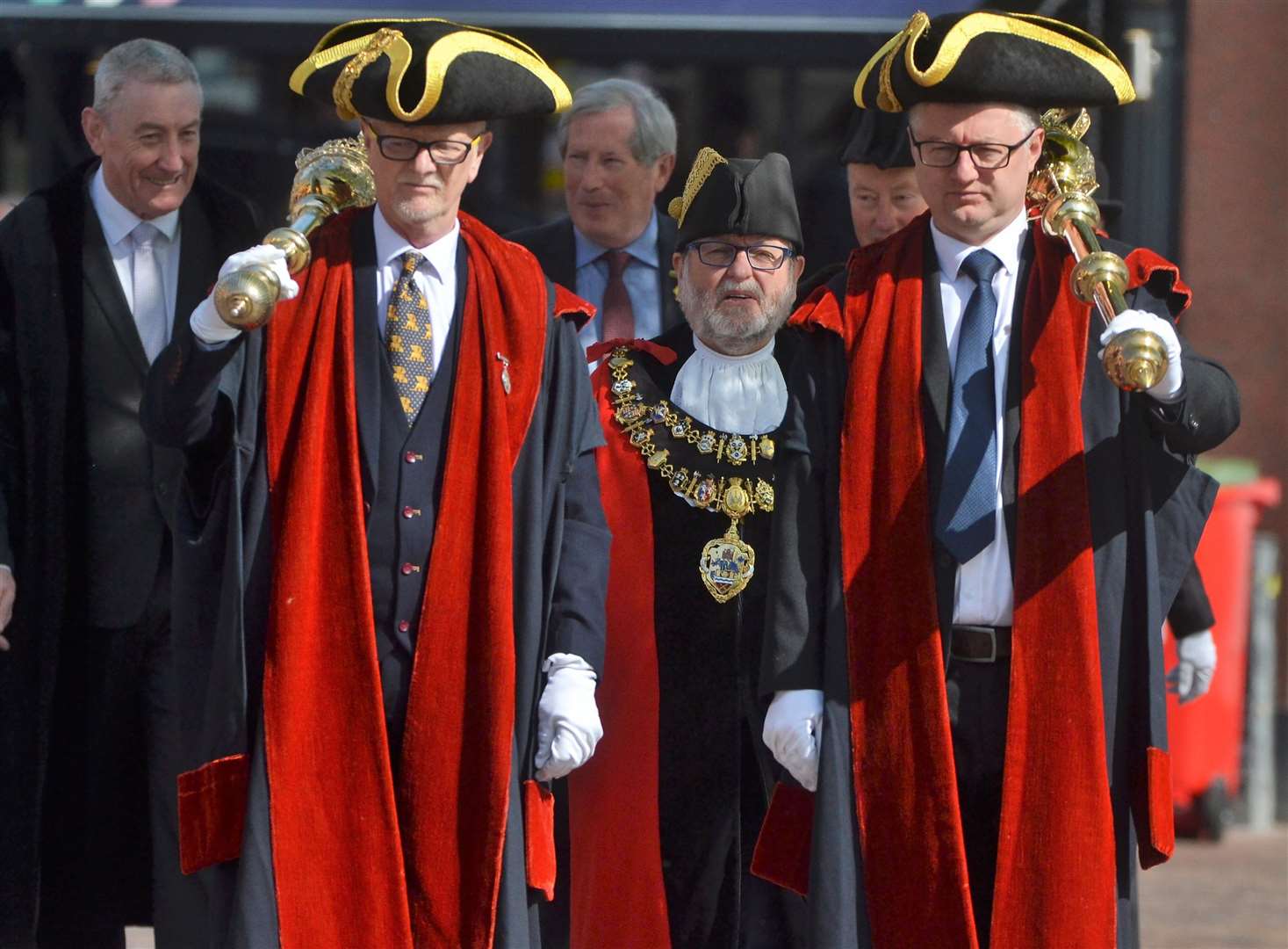 The procession before the ceremony