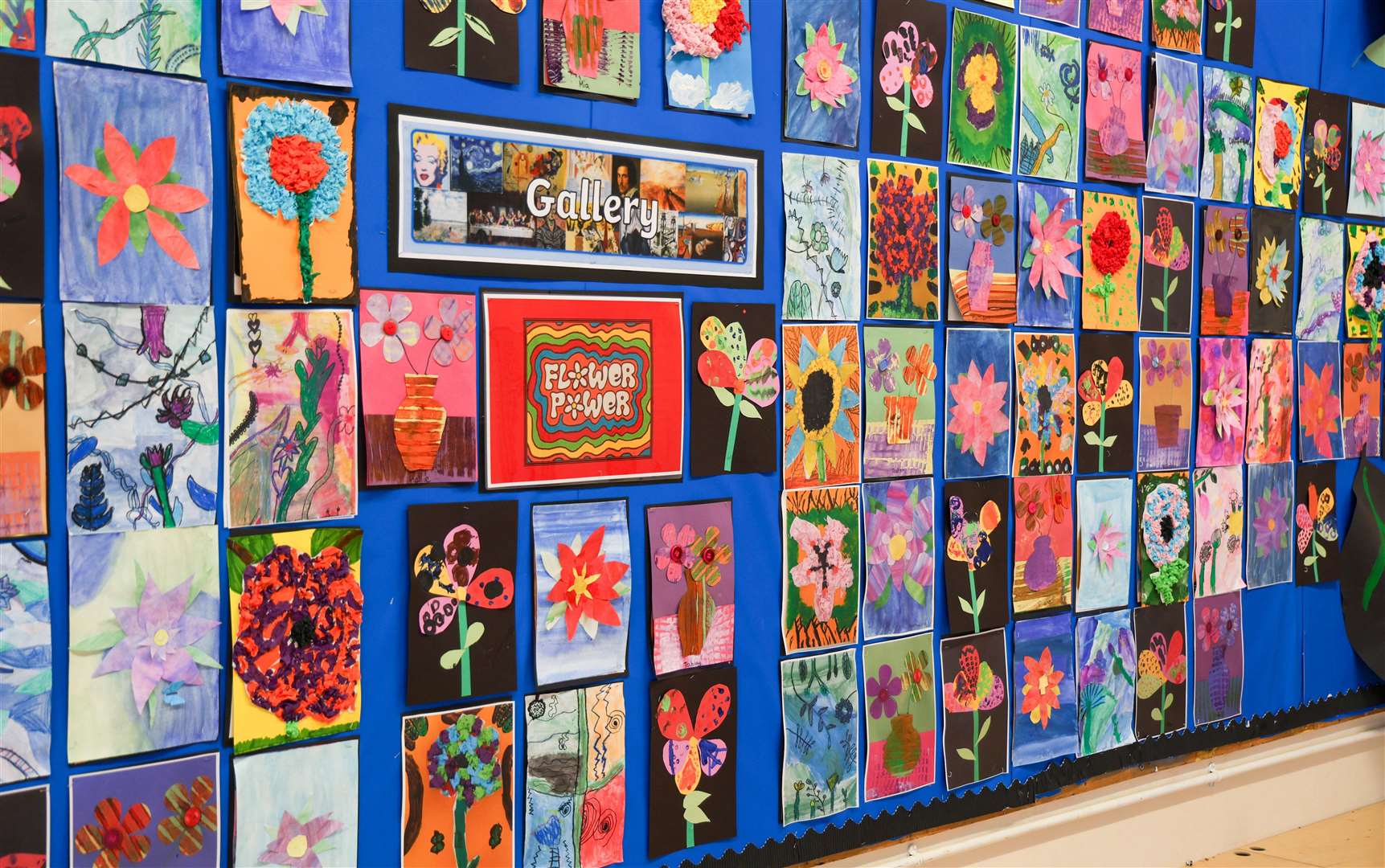 The whole school contributed to creating the display