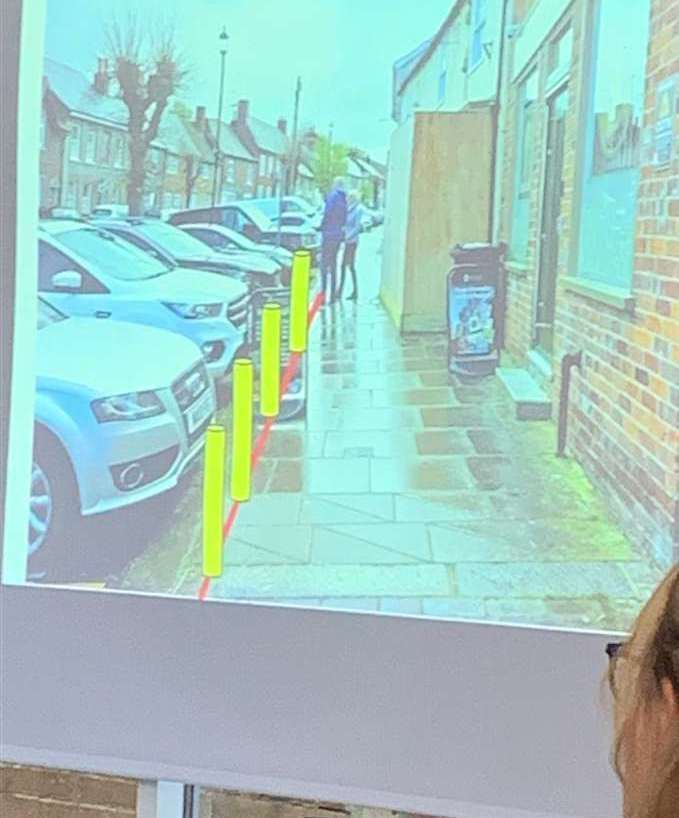 The committee was shown an impression of the bollards in situ