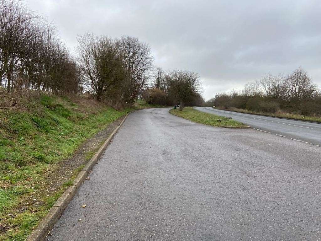 The lay-by where the body was found yesterday morning