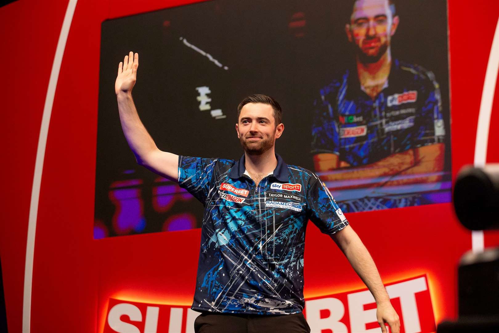 Luke Humphries at the 2024 Superbet Poland Darts Masters - Photo: Simon O'Connor/PDC