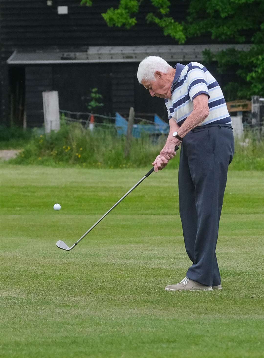 Jim Dearlove celebrates 100th Birthday with a game of golf ..Ref: 24-0221... (48094212)