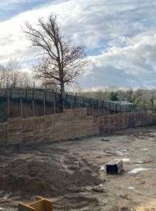 Works under way at the site in January 2023