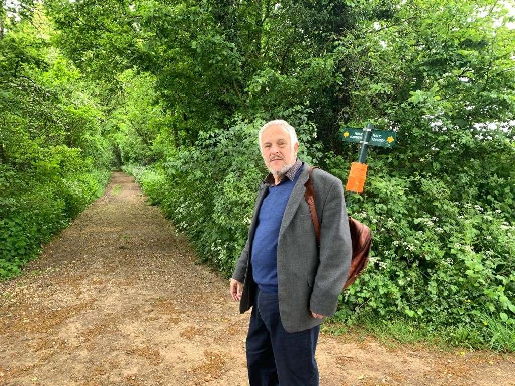 Dr David Cooper of Say No to Sandleford at the site