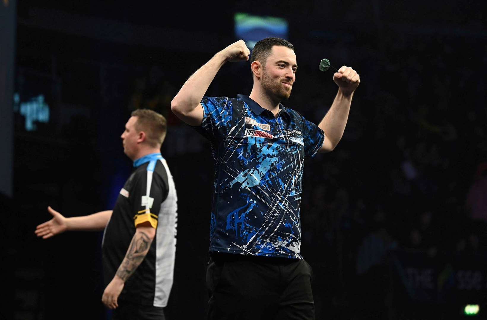 Luke Humphries beat Chris Dobey to make a perfect start to the 2025 Premier League - Photo: Michael Cooper/PDC