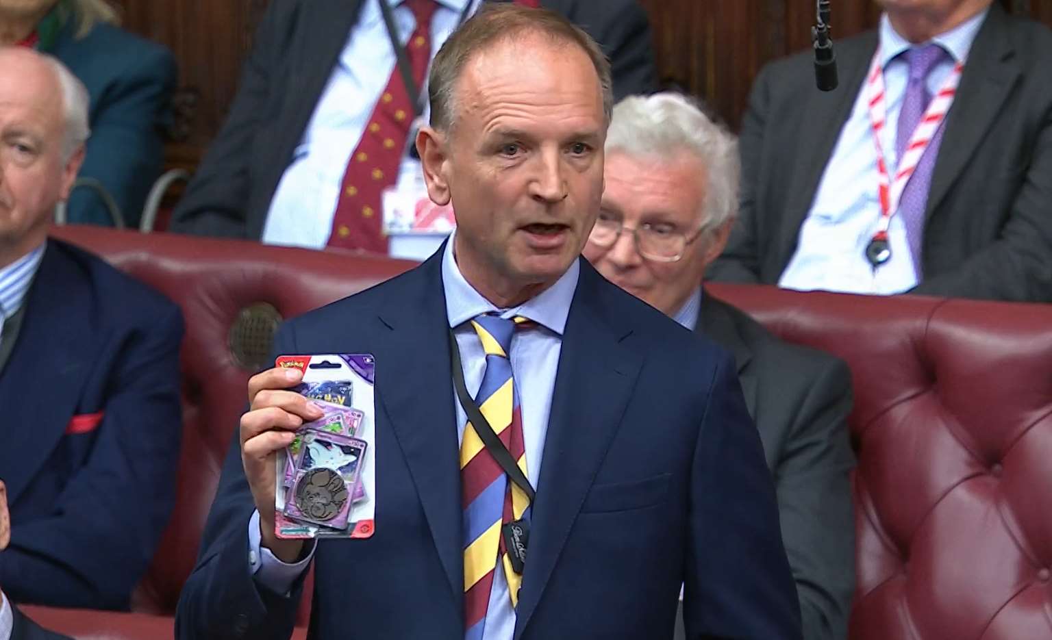 Lord Stevens of Birmingham said Pokemon cards were displayed near vapes at ‘kids’ eye-height’ in a newsagent (House of Lords/PA)