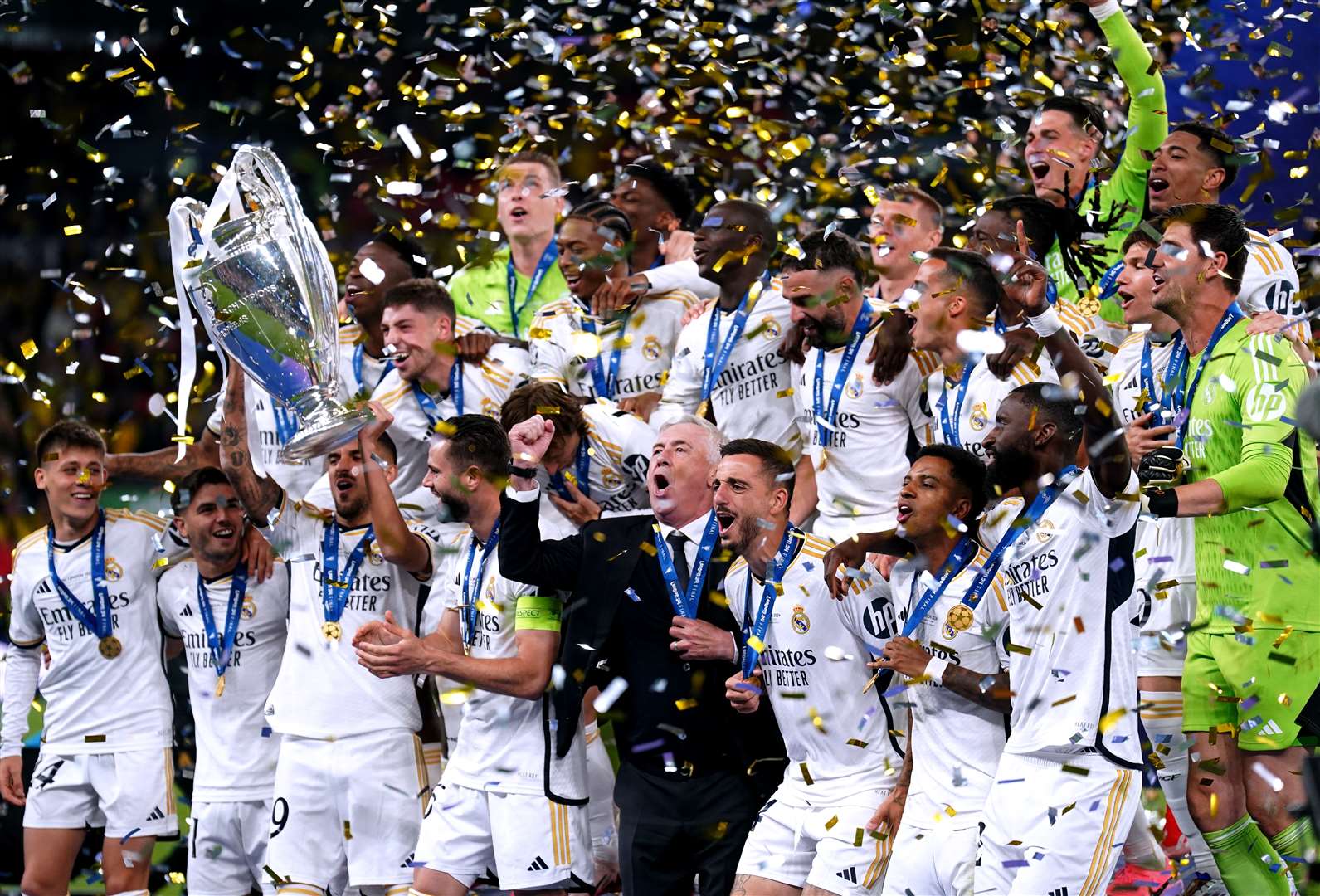 Real Madrid won the match at Wembley, beating Borussia Dortmund 2-0 (Joe Giddens/PA)