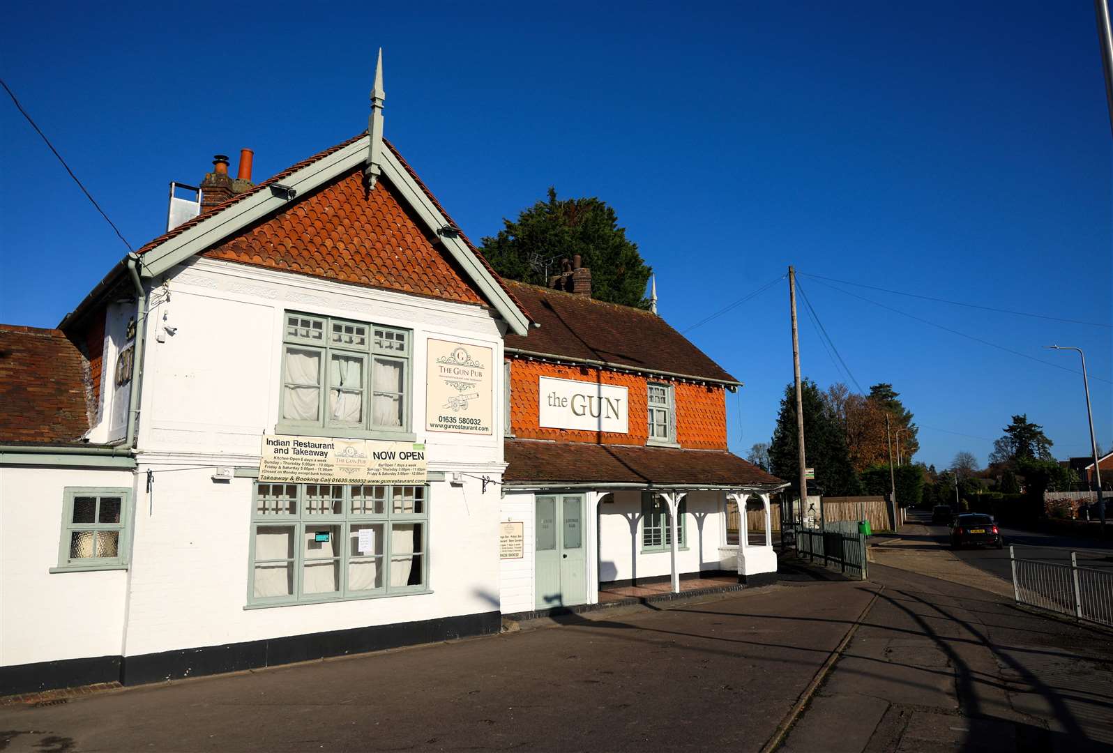 The Gun pub in Wash Common, where the inquest took place