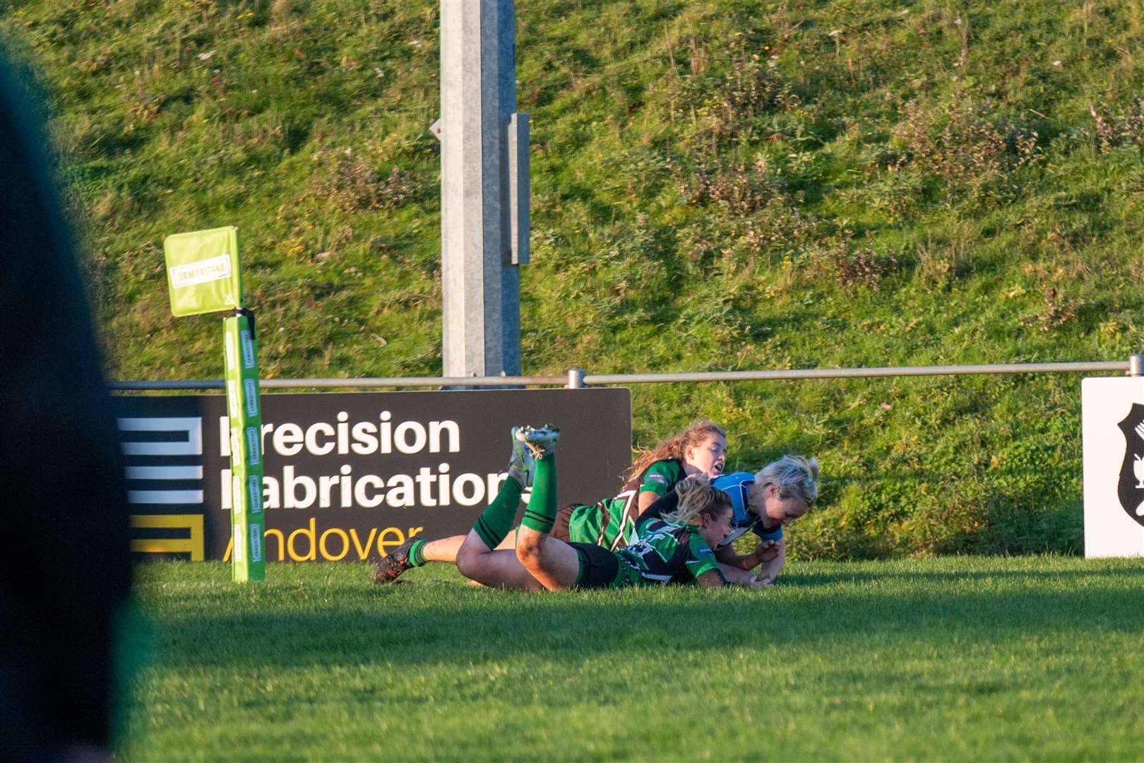 Roisin Winston touches down late on. Pic: Sophie Rothwell and Alastair Gray