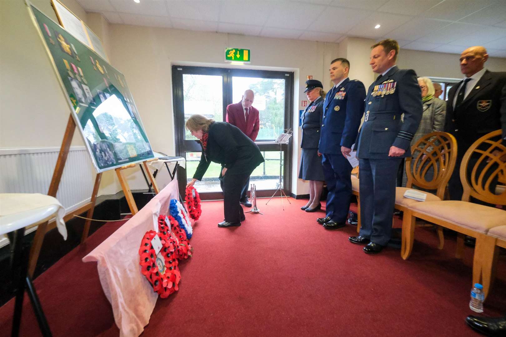 The great niece of flight sergeant Traeger pays her respects