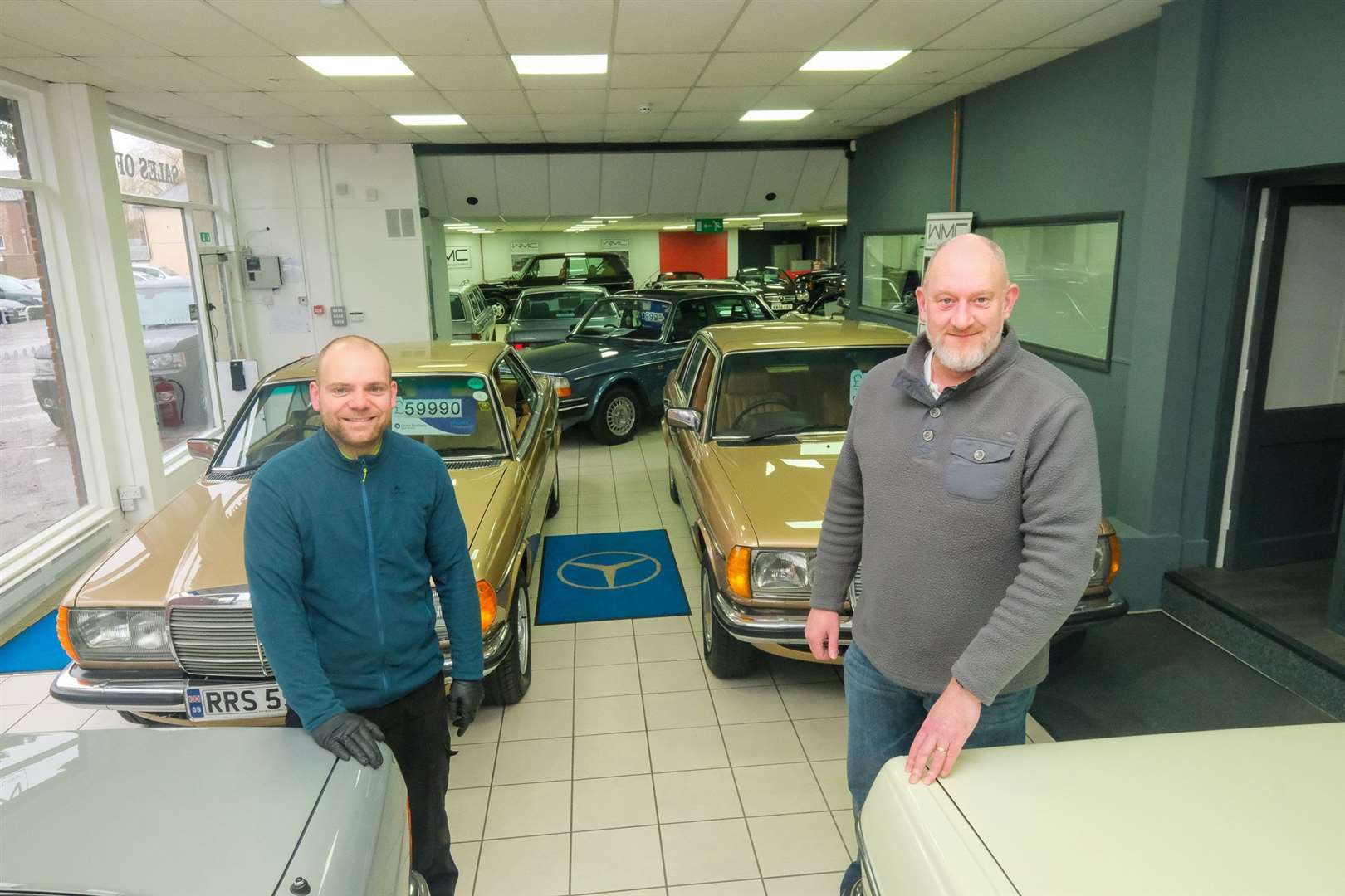 Land Rover master tech, Marcin Kurkus, left, and general manager, Andy Bayliss