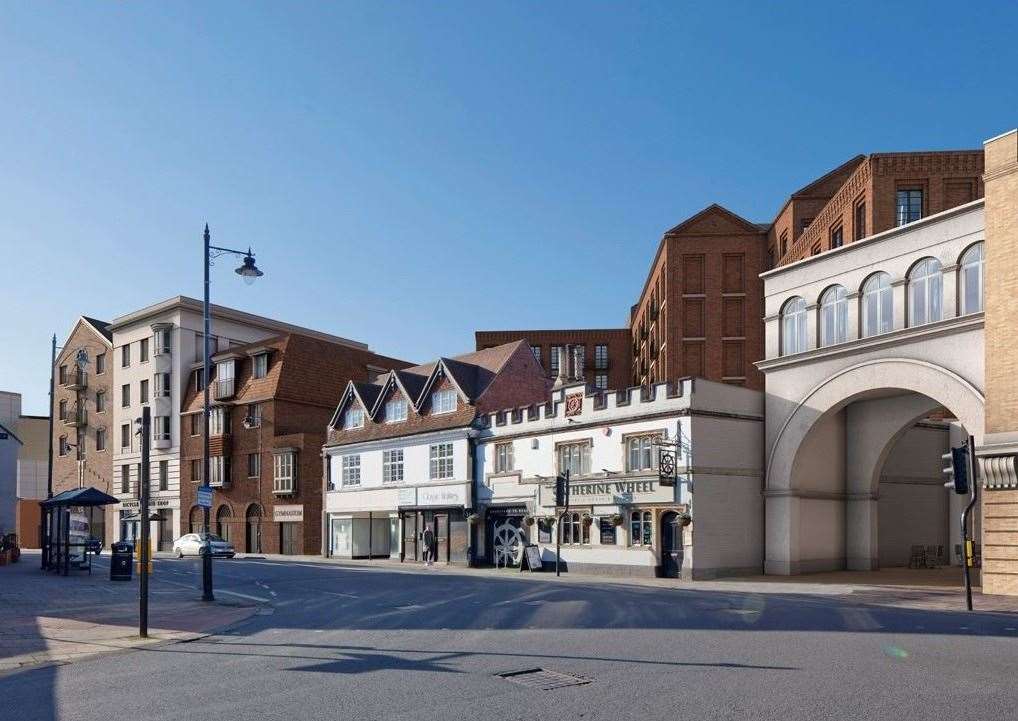 This was the view of Cheap Street and the proposed Kennet Shopping development in the old plans