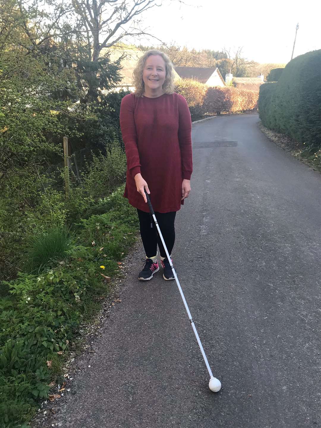 Liz Jackson MBE has taken on a 5k a day white cane walk to help support children in India