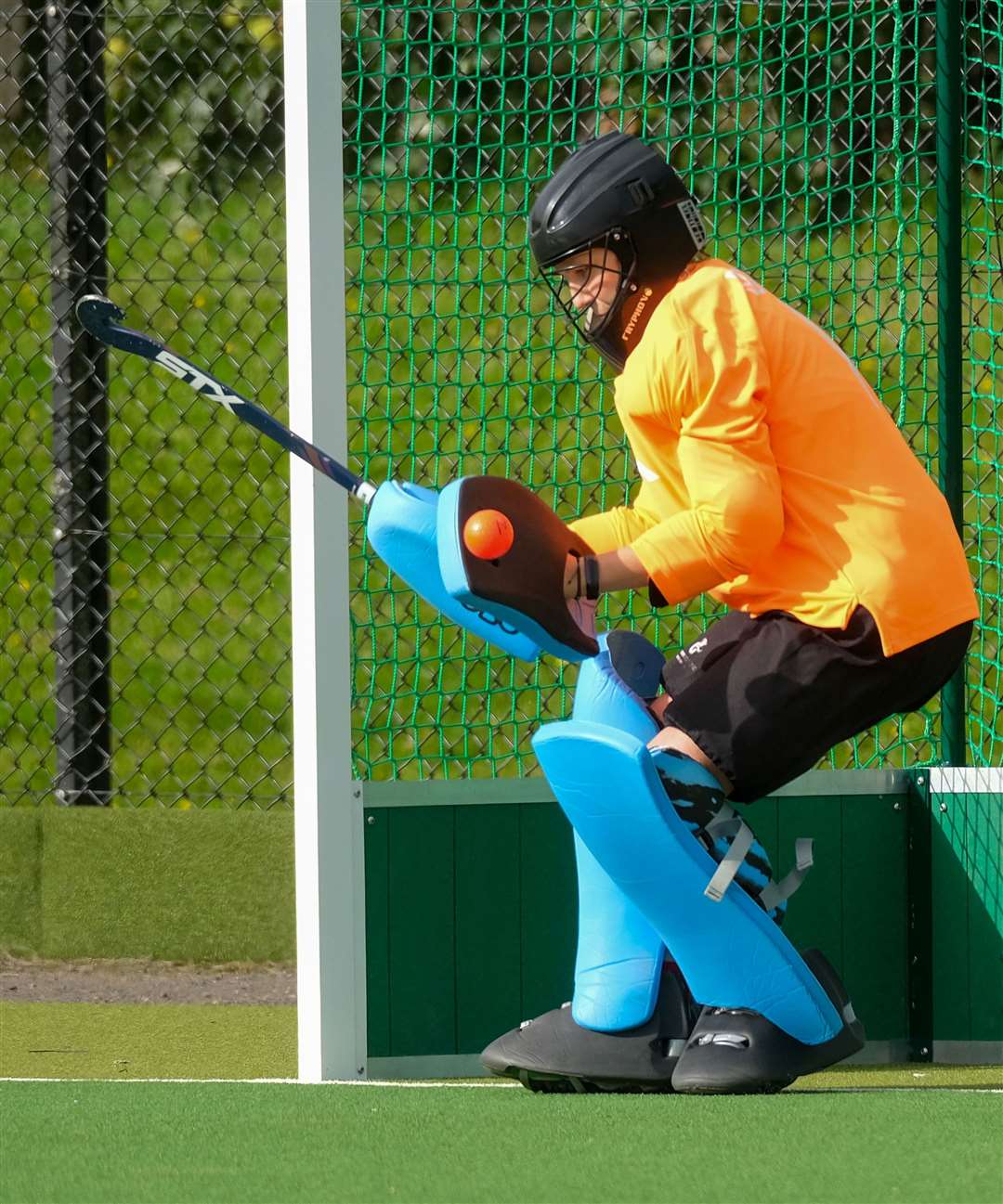 Sophia Zurek saves a penalty to keep the ladies level with Buckingham. Pictures by Phil Cannings