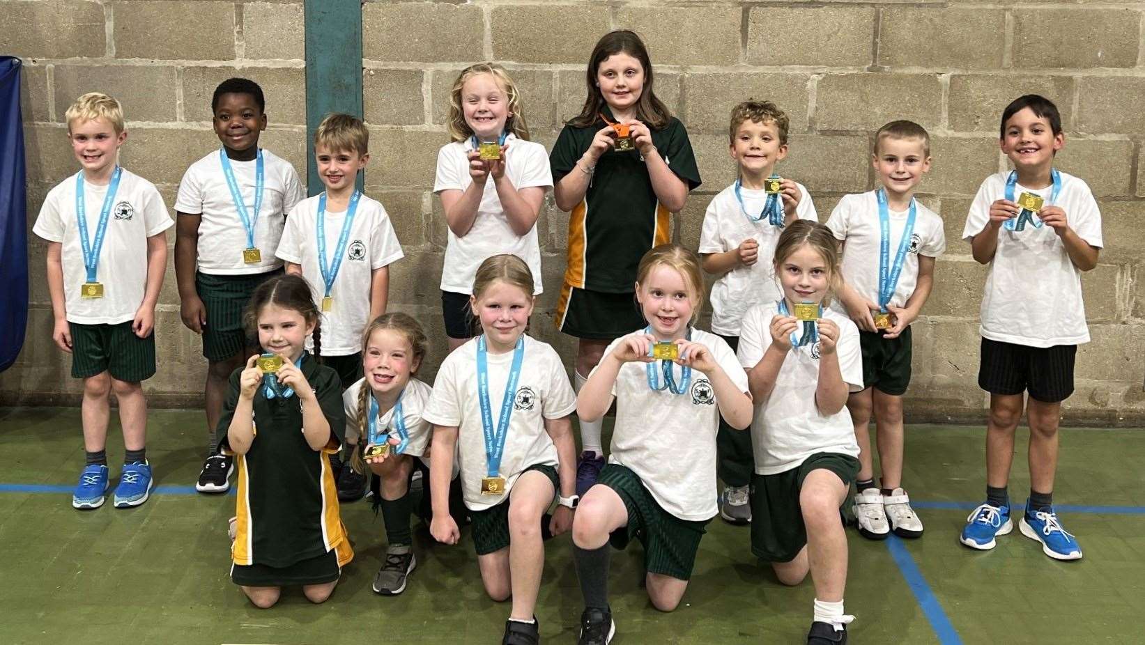 St Finian's pupils show off their medals