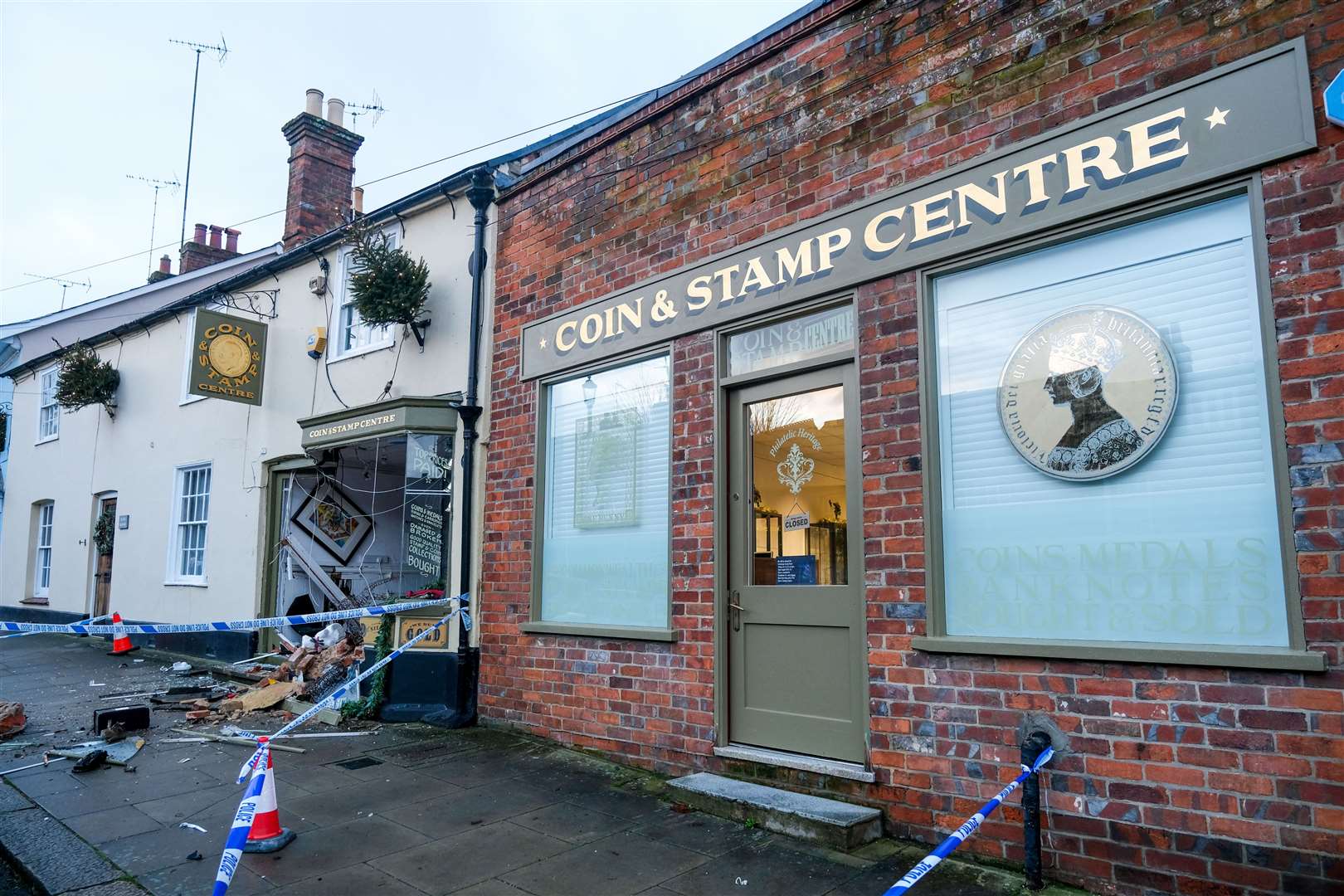 The aftermath of the ram-raid