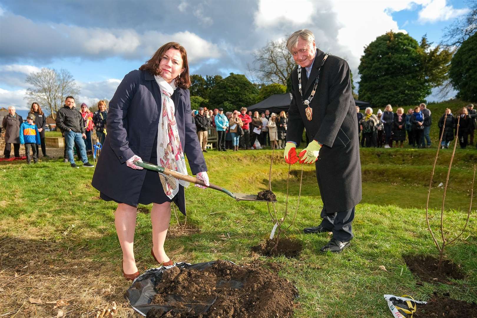 Councillor Lynne Doherty and WBC chair Rick Jones