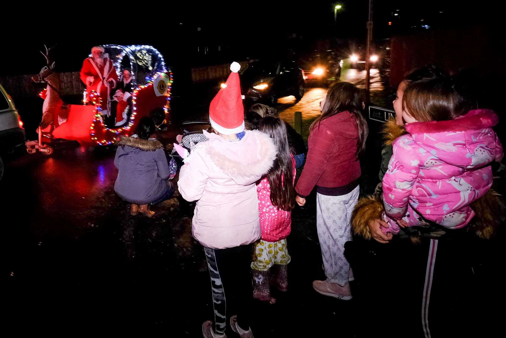 Santa journeying around West Berkshire in previous years