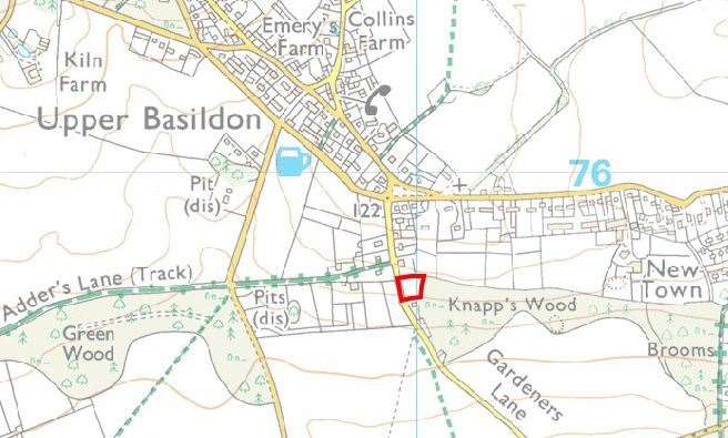 Site of the refused development in Upper Basildon