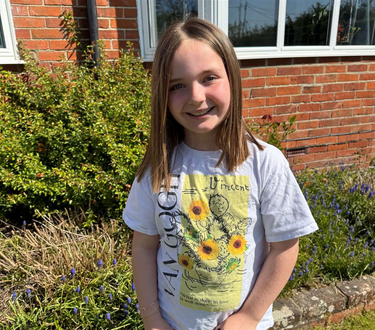 Emily after getting her hair cut