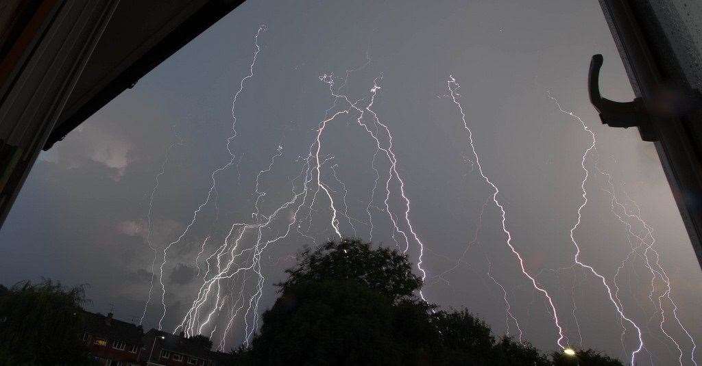 Tim Burgess took this dramatic picture of the lightning in 2016