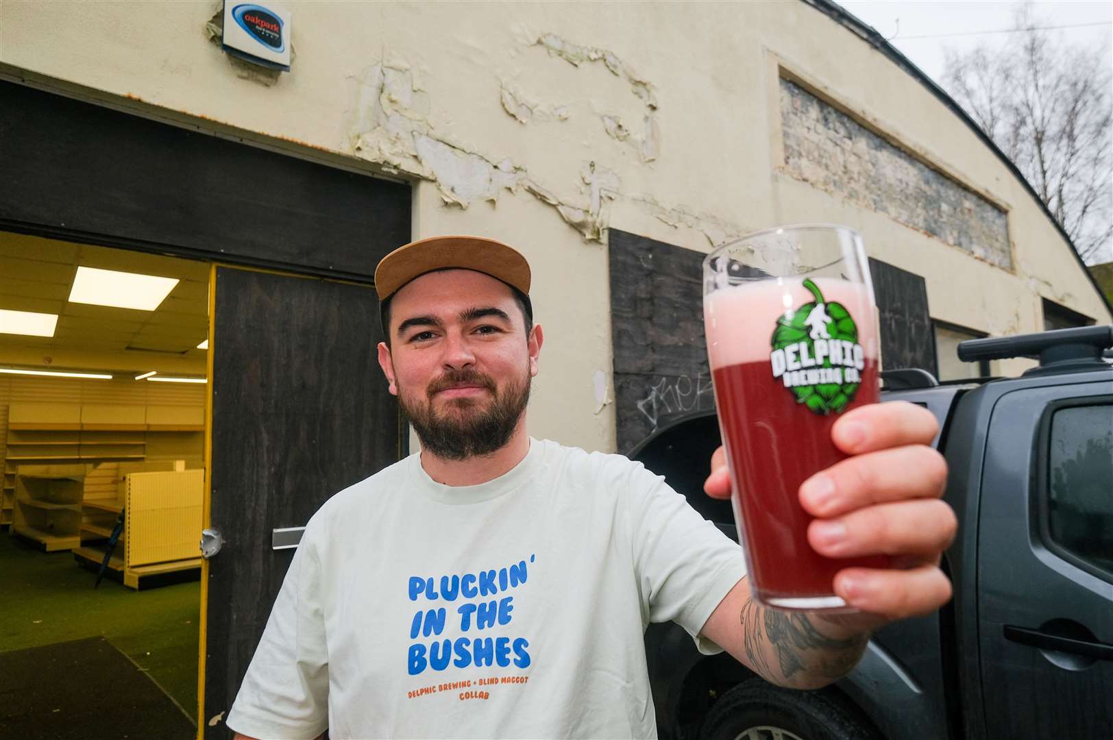 Tom Broadbank outside the vacant Motorists Discount Centre on Mayors Lane which will soon become Delphic’s new craft brewery and taproom in Newbury