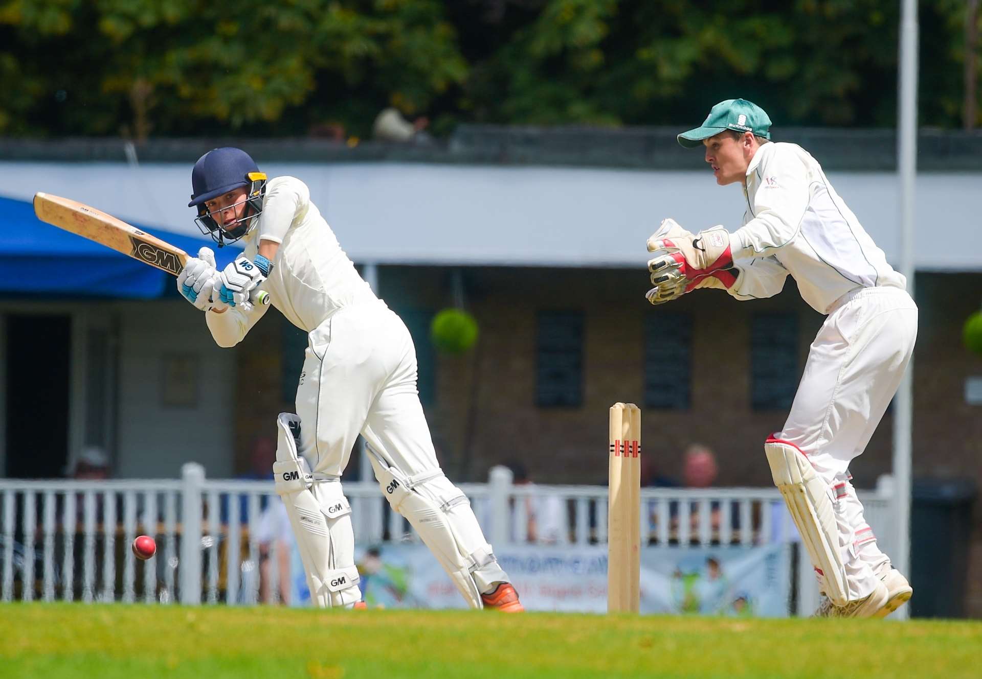 Berkshire's Archie Carter hits out against Wiltshire at Falkland CC