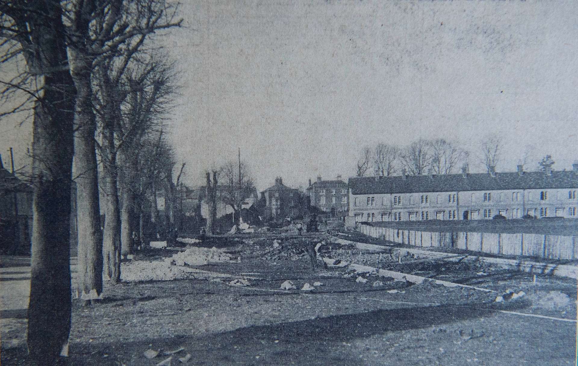 Work gets underway for a new road and car park in Victoria Park in 1937
